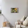 Doorkijk - Bloemen - Natuur - Zon - Pad Tuinposter op houten frame 2 cm dik klein -sfeer1
