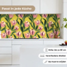 Tulpen - Botanisch - Geel keuken achterwand 2 middel 871 -sfeer4_DE