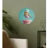 Roodborstje - Vogel - Koksmuts - Sokkel Wandcirkel behangsticker klein -sfeer2