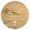 Hout - Sierlijk Naambord Rond klein -3d