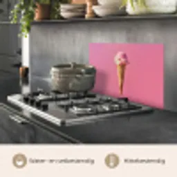 Hoorntje - Schepijs - Roze keuken achterwand spatscherm klein -usp_NL