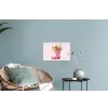 Cowboylaarzen - Roze - Boeket - Bloemen Muursticker klein -plant