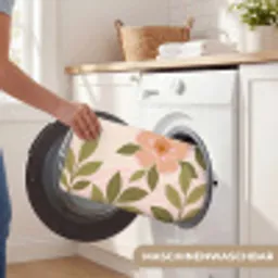 Grafisch - Bloemen - Roze Badmat klein -USP_WasbaarDE