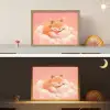 Wolken - Vos - Oranje - Sterren Light Box met batterij (Wandlamp kind) middel -sfeer3_kind