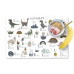 Kinderkamer - Letters - Dinosaurus - Jongens - Meisjes - Kinderen Placemat vinyl groot -zzzproduct_Kitchenyeah-website