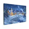 Winteravond - Kerstdorp - Donker canvas 2cm klein -z3d