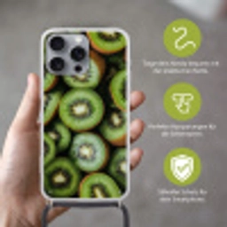 Kiwi - Fruit - Groen Hoesje iPhone 16 Pro Max met koord klein -sfeer2_DE