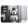 Pinguïn - Telefoon - Toilet - Zwart - Wit WCmat klein -3d