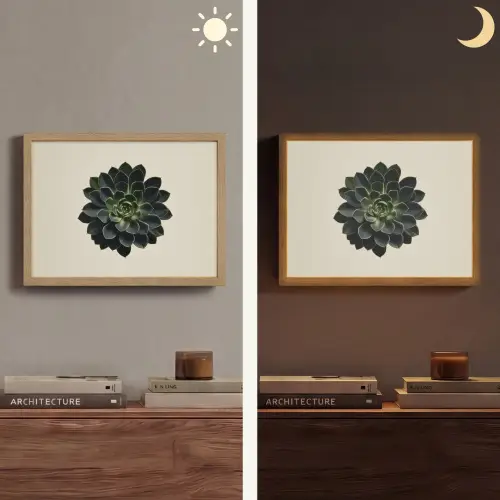 Rozet - Cirkelvormig - Donkergroen Light Box met batterij (Wandlamp) middel -sfeer3