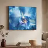 Blauw - Orchidee - Elegeant Textielframe - compleet frame klein -sfeer3