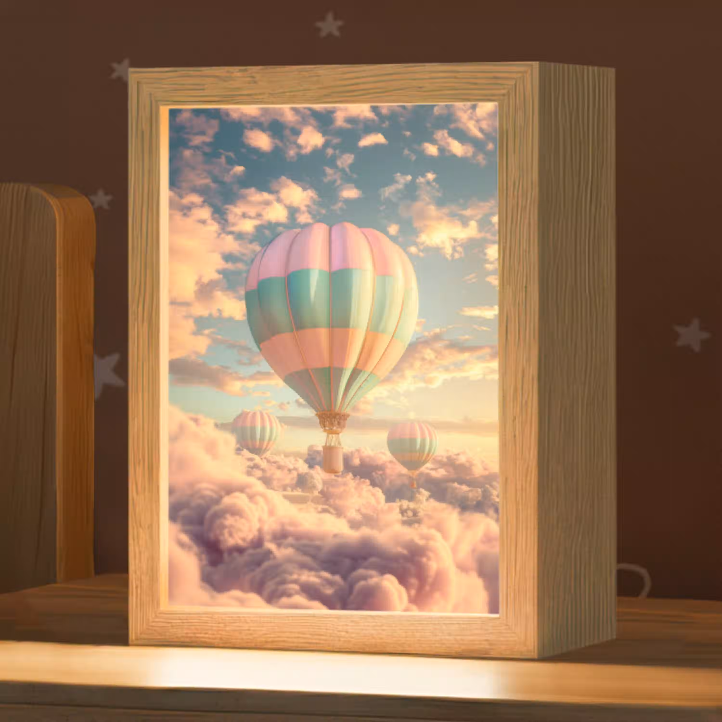 Luchtballon - Dromen - Wolken - Lucht Light Box met kabel klein -zzz_3d_website