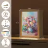 Bloemen - Kunst - Schilderij - Lente - Boeket Light Box met kabel (Tafellamp) klein -USP_NL