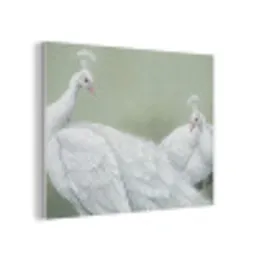 Pauwen - Wit - Natuur - Groen PET vilt klein -3d