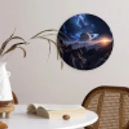 Fantasy - Kosmos - Landschap Wandcirkel kunststof plaat 5mm dik klein -sfeer4