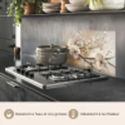 Bloemen - Natuur - Wit - Bloesem - Abstract keuken achterwand spatscherm klein -usp_FR
