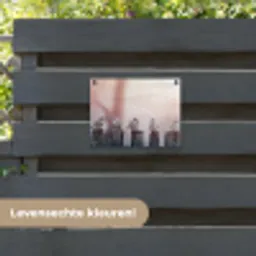Mussen op Houten Palen tuinposter los doek klein -sfeer3