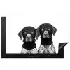 Honden - Bivakmuts - Zwart - wit Inductie beschermer vinyl 3mm klein -3d