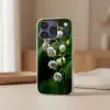 Bloemen - Wit - Bladeren - Lelietjes Telefoonhoesje iPhone 17 Pro klein -sfeer2