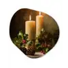 Kaarslicht - Kerst - Veelkleurig Wandcirkel Organisch Forex 3mm klein -3d