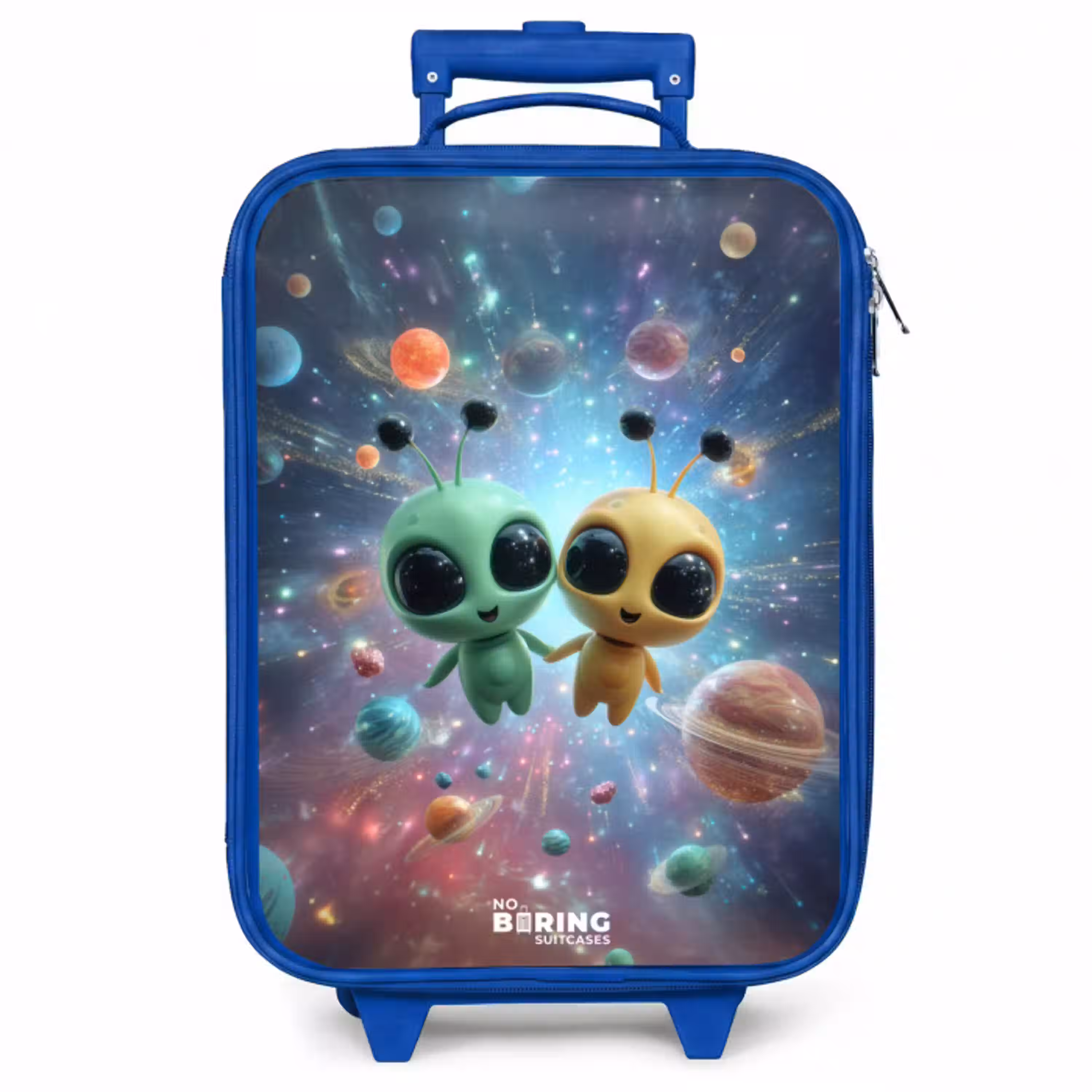 Vrolijke buitenaardse vrienden Kinderkoffer - Blauw klein -zzz_website3d