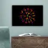 Bloemen - Oranje - Roze - Zwart canvas 2cm klein -sfeer4