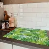 Mosgroen - Bladeren - Overlapping Inductie beschermer vinyl 3mm klein 276 -sfeer3