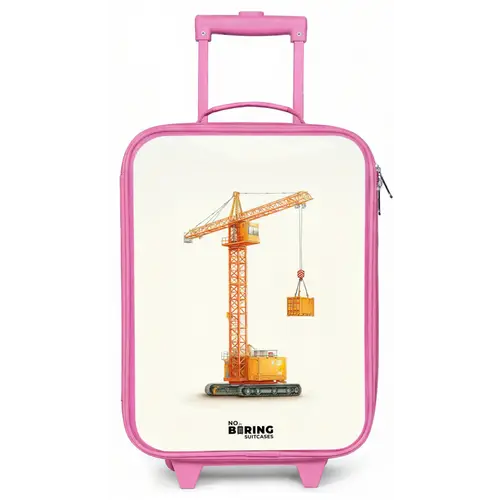 Torenkraan - Getekend - Oranje Kinderkoffer - Roze klein -zz3dotto