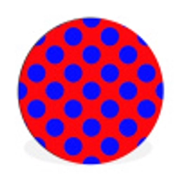 Dots - Klassiek - Rood Wandcirkel aluminium klein 190 -3d