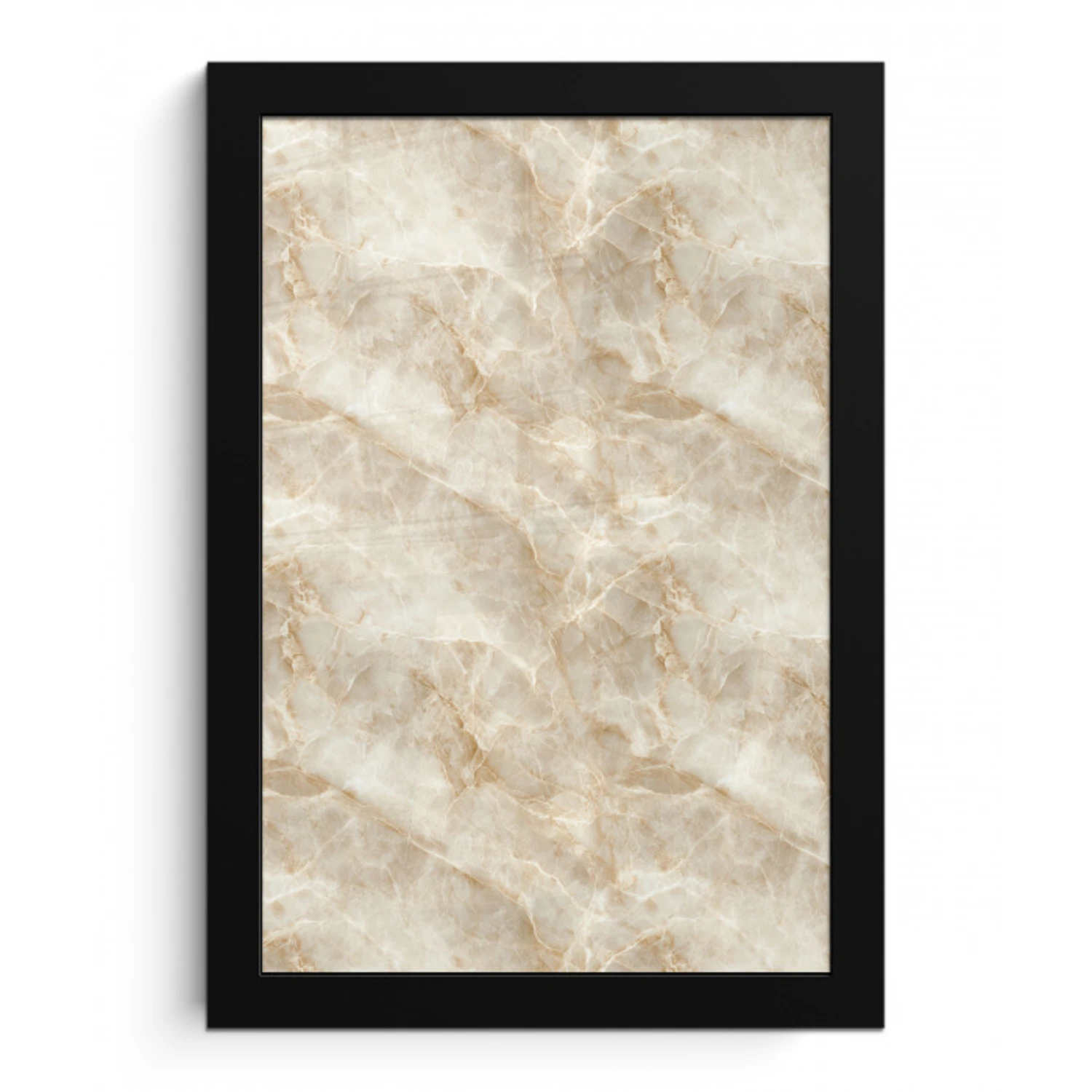 Lichtbeige - Onyx - Subtiel fotolijst zwart zonder passe partout klein 224 -3d