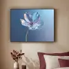 Blauw - Bloem - Glazen - Sierlijk Textielframe - compleet frame klein -sfeer1