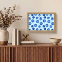 Bessen - Modern - Blauw Light Box met kabel (Tafellamp) klein 924 -sfeer2