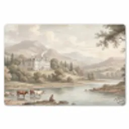 Landhuis - Rivier - Vee Placemat vinyl groot -zzsfeer1_Kitchenyeah-website