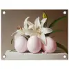Lelies - Eieren - Pasen tuinposter los doek klein -3d