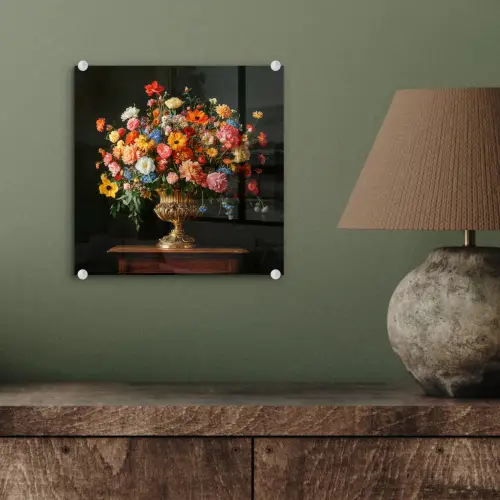 Goud - Bloemen - Kleuren - Vaas plexiglas 5mm klein -sfeer3