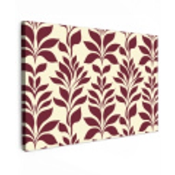 Abstract - Bladeren - Burgundy canvas 2cm klein 34 -z3d