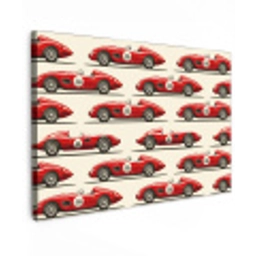 Raceauto - Retro - Rood canvas 2cm klein 34 -z3d