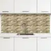 Golven - Patroon - Goud keuken achterwand 2 middel 871 -3d