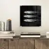 Haring - Vissen - Zwart plexiglas 5mm klein -sfeer1