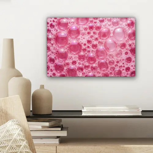 Roze - Schuim - Bubbels canvas 2cm klein -sfeer6