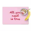 Tekst - Roze - Love - Hart Placemat vinyl groot -zzzproduct_Kitchenyeah-website