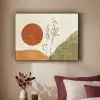 Zon - Abstract - Takken - Oranje Textielframe zwart klein -sfeer1