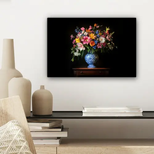Kleur - Vaas - Bloemen - Boeket canvas 2cm klein -sfeer6