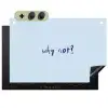 Why not - Blauw - Donker blauw - Quote Inductie beschemer met haakjes klein -3d