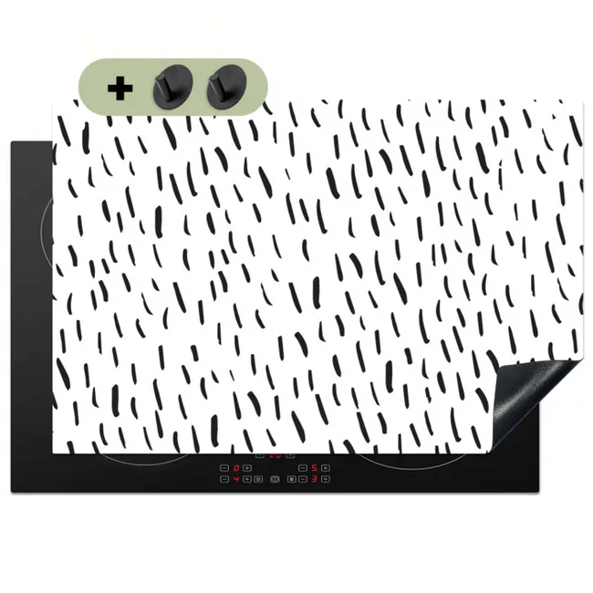 Zebra Strepen van Minimalisme Inductie beschemer met haakjes klein -3d