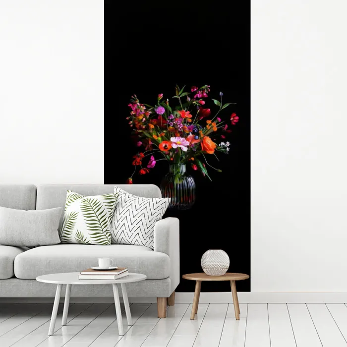 Boeket - Veldbloemen - Vaas fotobehang vinyl groot -woonkamer