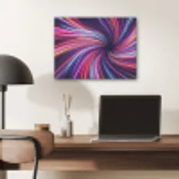 Abstract - Swirl - Futuristic - Neon PET vilt klein -sfeer5