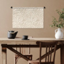 Zebra - Patroon - Beige Wandkleed katoen klein 269 -sfeer6