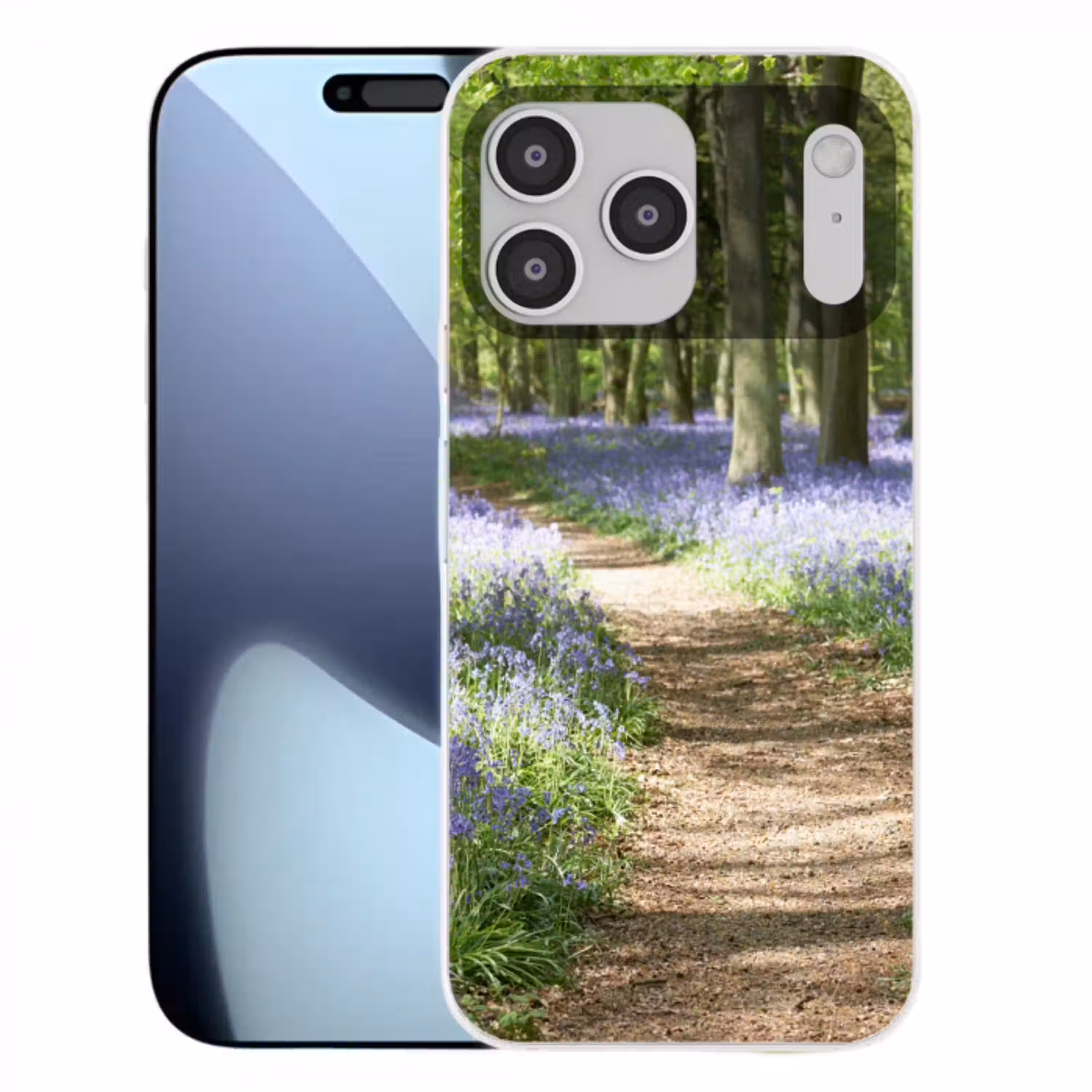 Bos - Pad - Bloemen - Paars - Groen - Natuur Telefoonhoesje iPhone 17 Pro Max klein -3d