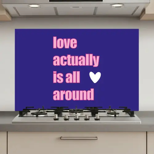 Tekst - Valentijn - Love - Blauw keuken achterwand spatscherm klein -3d_website
