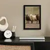 Schapen - Bruin - Wit - Grindpad fotolijst zwart zonder passe partout klein -sfeer1